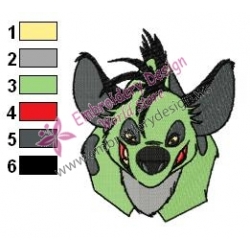Animal Hyena Embroidery shenzi 01